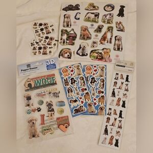 Lot Of New Dog Stickers Multiple Sheets Over 100 Stickers